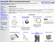 Tablet Screenshot of goehler-hplc.de